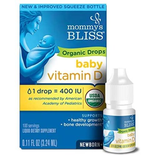 Mommy's Bliss Organic Drops No Artificial Color, Vitamin D, 0.11 Fl Oz - 0.11 Fl Oz (Pack of 1)