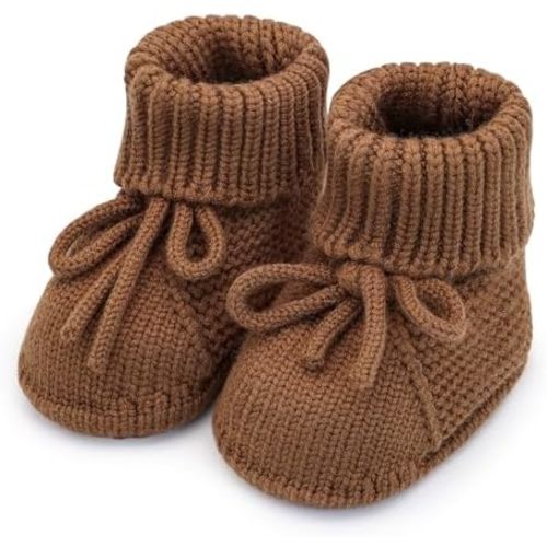 Baby Girl Booties Newborn Knit Crib Shoes Infant Bunny Booties New Born Boy First Walking Shoes Cozy Warm