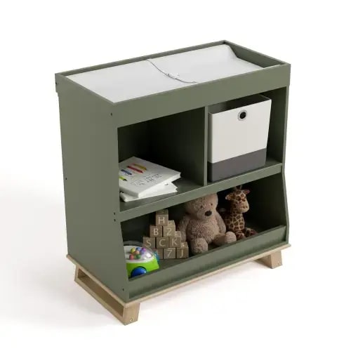 Storkcraft® Modern Convertible Changing Table with Removable Changing Topper - color: Olive