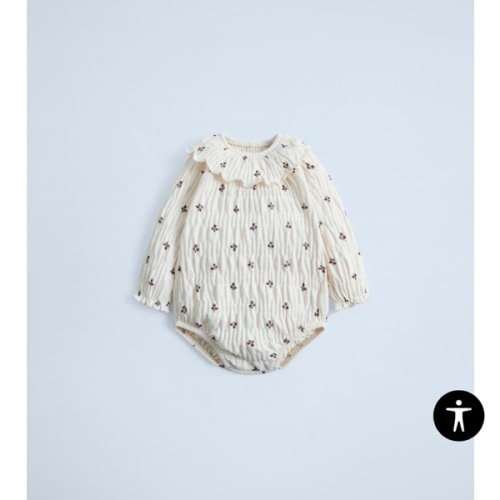 TEXTURED FLORAL BODYSUIT - Light ecru | ZARA United States