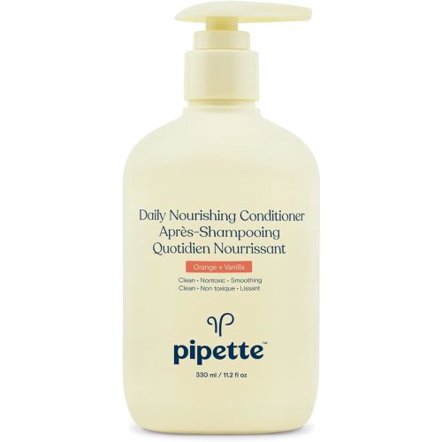 Pipette Daily Nourishing Conditioner -Tear Free Conditioner for Kids, Adds Moisture, 100% Plant-Derived Squalane and Quinoa, Orange + Vanilla Aroma, 11.2 fl oz