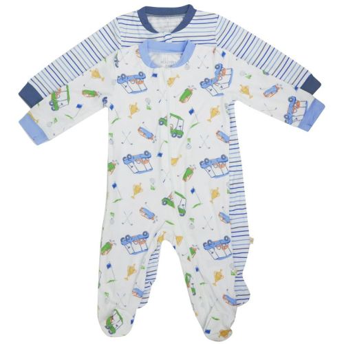 Milkberry Soft Rayon of Bamboo Pajamas Full Body Sleepwear for Infants Baby Boys Safari Beige Size 6-9 Months