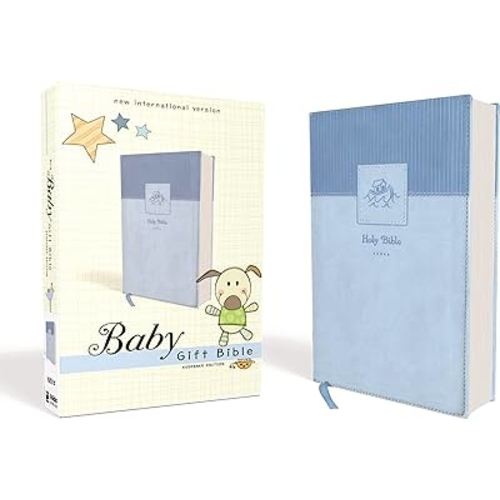 NIV, Baby Gift Bible, Holy Bible, Leathersoft, Blue, Red Letter, Comfort Print: Keepsake Edition
