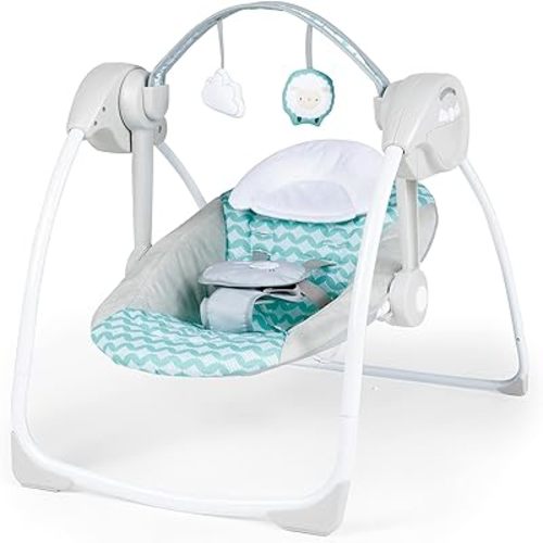 Ingenuity: ity by Ingenuity Swingity Swing Easy-Fold Portable Baby Swing, 0-9 Months Up to 20 lbs (Goji)
