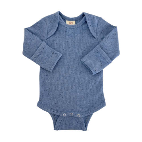Blue Speckle / Long Sleeve Bodysuit
