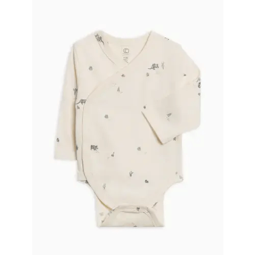 Newborn Kai Kimono Bodysuit - Armadillo
