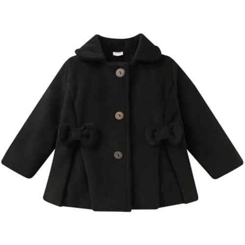JEELLIGULAR Toddler Baby Girl Coats Kids Cloak Button Warm Thick Jacket Clothes Baby Fall Winter Outwear Clothes Set