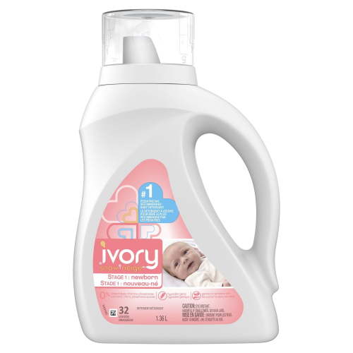 Ivory Snow 1 Newborn Baby Liquid Laundry Detergent, 1.36L