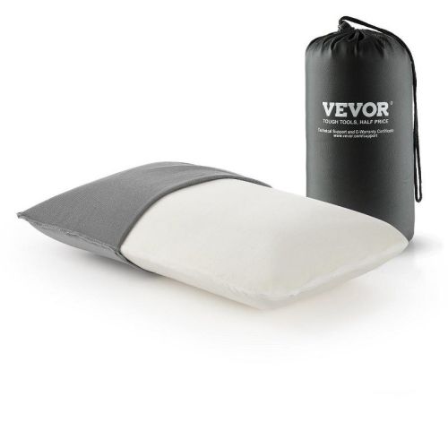 VEVOR Camping Pillow, Memory Foam, 18.5 x 11.8 in, Dual-Sided Travel Pillow with Removable Cover & Storage Bag for Hiking, Air Travel, Office