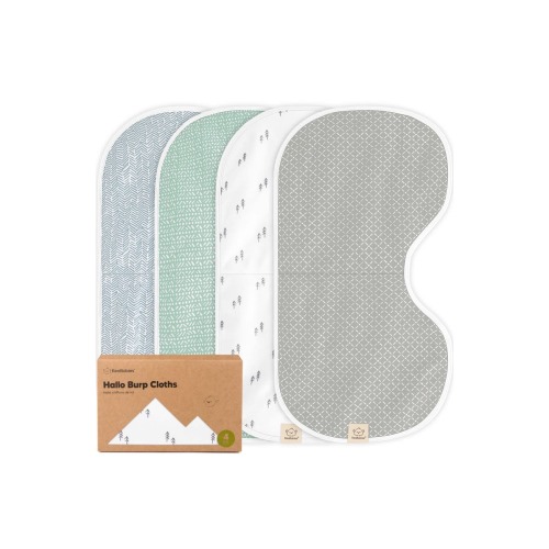 4-Pack Hallo Burp Cloths