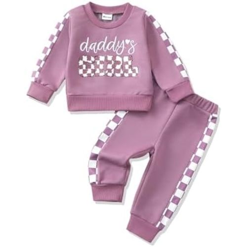 Mikrdoo Toddler Baby Girl Clothes Pants Set Toddler Pullover Tops Fall Winter Outfits
