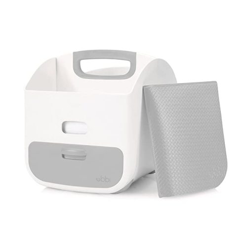 Ubbi Portable Diaper Changing Station Diaper Storage Caddy Organizer with Folding Changing Mat, Stores Baby Diapers, Wipes and Baby Accessories, Gray : Everything Else
