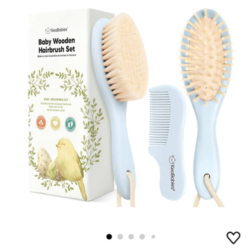 Baby Hair Brush and Baby Comb Set - Baby Brush Set for Newborns, Toddler Hair Brush, Wooden Baby Hair Brushes & Combs, Goat Hair Brush, Infant Hair Brush, Cradle Cap Brush (Oval, Walnut) : Amazon.com.au: Baby
