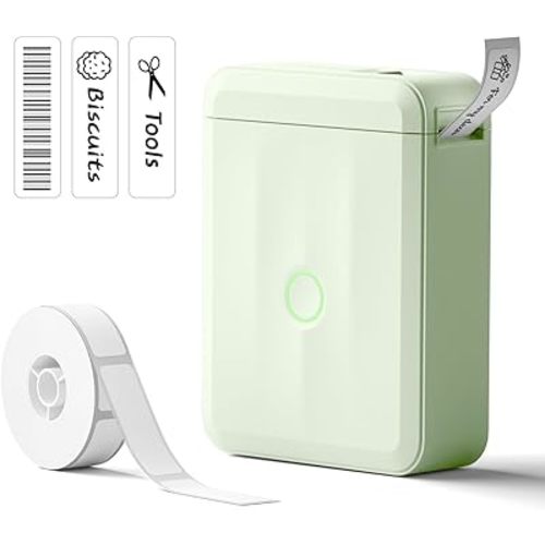 NIIMBOT Label Maker Machine Bluetooth Label Printer for School Home Office Organization, Wireless Mini Labeler D110 Upgraded Version, Label Machine with Label, Green