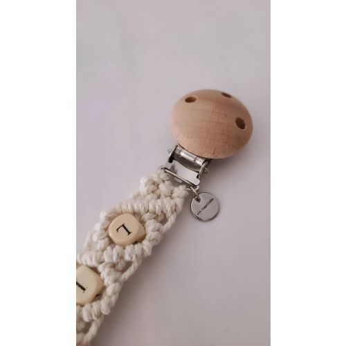 Macrame Dummy Chain Öko Tex Standard 100 Certified. NATURAL PRODUCT Dummy Chain With Name Gift for Birth - Etsy