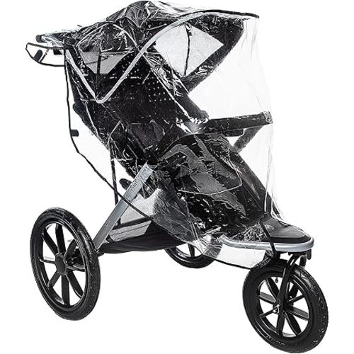 Jeep Jogging Stroller Weather Shield, Baby Rain Cover, Universal Size to fit most Jogging Strollers, Waterproof, Windproof, Ventilation,Protection, Pram,Vinyl, Clear, Plastic