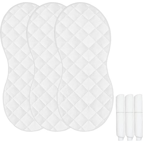Changing Pad Liner,Peanut Shape Changing Pad Cover,Waterproof,Washable,Thicker and Non-Slip,Chaning Pad Liners -White 3 Pack