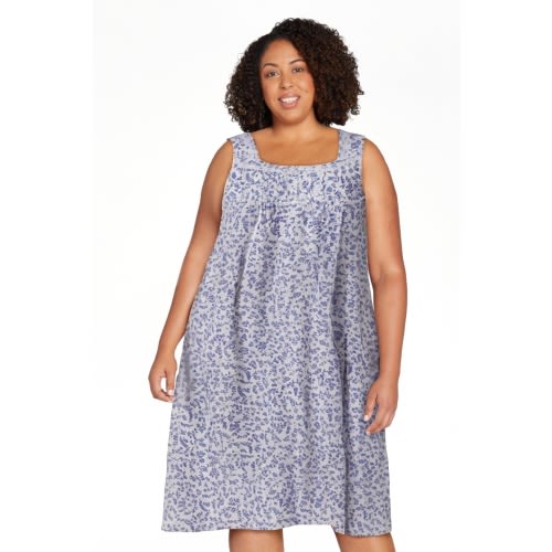 Aria Women's Sleeveless 100% Cotton Nightgown, Sizes XS-5X
