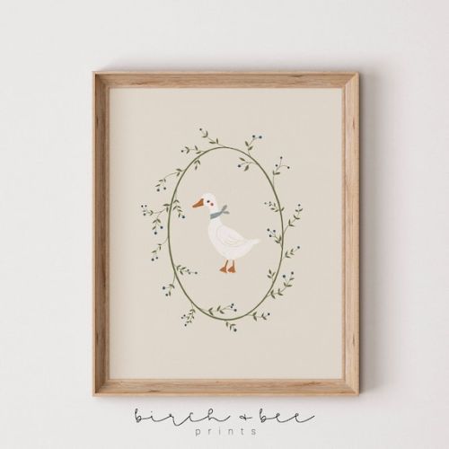 Goose Nursery Print Vintage Aesthetic Nursery Cute Nursery Decor Printable Wall Art 304 - Etsy