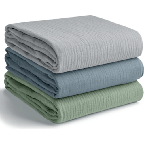 100% Cotton Muslin Swaddle Blankets Pack of 3