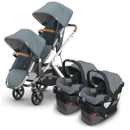 UPPAbaby Vista V3 Twin Stroller with RumbleSeat V3 + Mesa V3 Travel System Bundle - Callum / Callum
