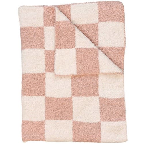Checkered Plush Baby Blanket