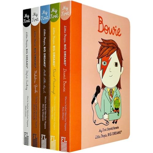 Little People, Big Dreams Series 3 : 5 Books Collection Set By Maria Isabel Sanchez Vegara (David Bowie, David Attenborough, Martin Luther King Jr, Mahatma Gandhi, Stephen Hawking) Board book – December 7, 2023