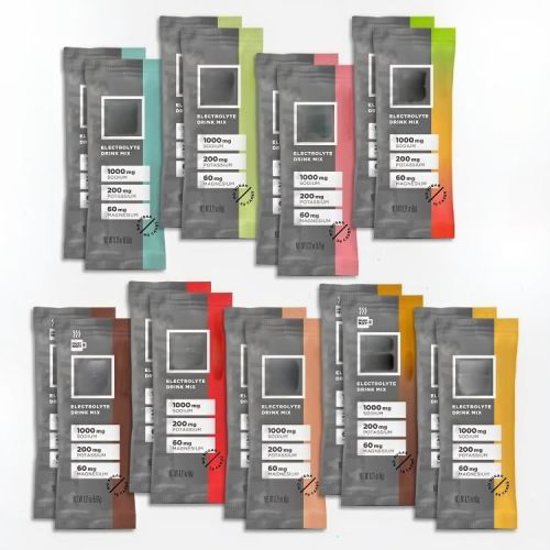 Prime Odyssey 𝐋𝐌𝐍𝐓 Electrolytes Powder Sticks Variety | 18 Pack | Unflavored, Citrus, Raspberry, Mango Chili, Chocolate, Watermelon, Grapefruit, Chocolate Caramel, Orange