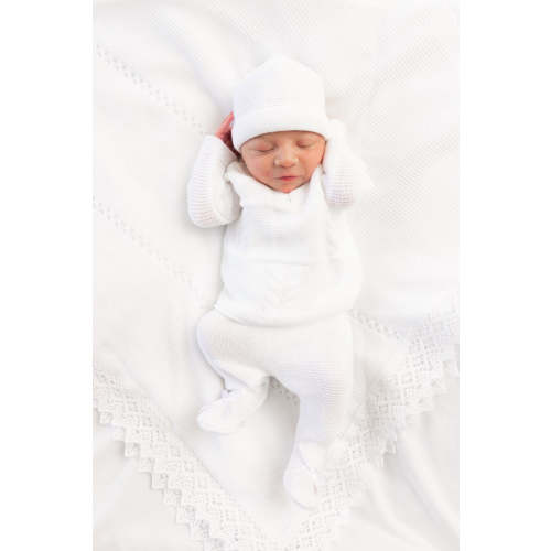 Cable-Knit Baby Knitted Set in White
