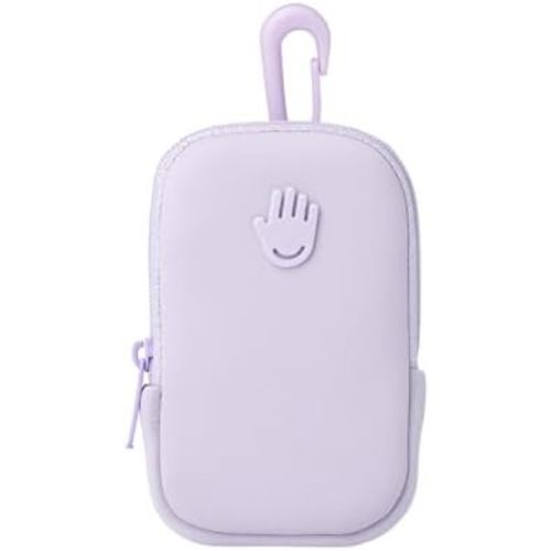 Touchland Touchette Zippered Pouch, Attachable Fashion Accessory with Snap Hook Hand Sanitizer 1FL OZ., Lilac