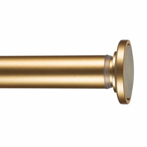 Home Details 24" to 42" Adjustable Straight Shower Curtain Tension Rod, Satin Gold