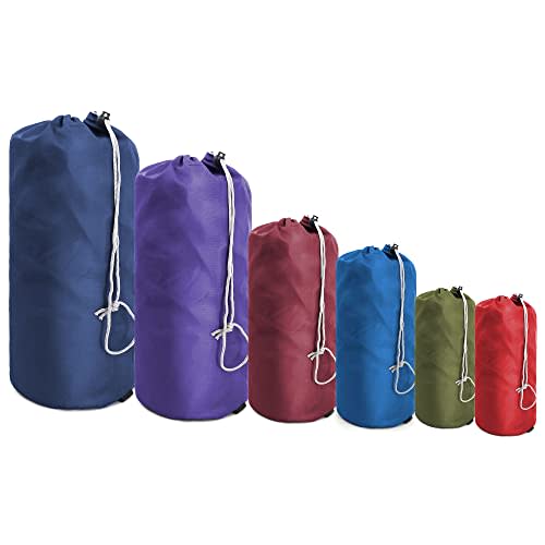 BeeGreen Stuff-Sacks-for-Travel-Backpacking 6 Pack with Dust Flap compression Ditty Bags for Outdoor Products Foldable Lightweight