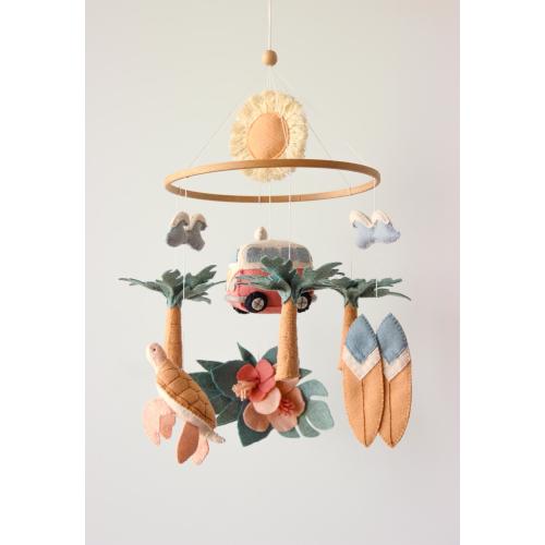 Surf baby mobile, beach baby mobile, vw bus baby mobile