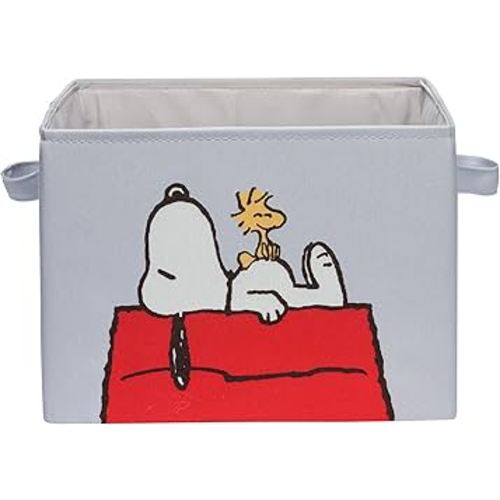 Lambs & Ivy Snoopy Foldable/Collapsible Storage Bin/Basket Organizer w/Handles