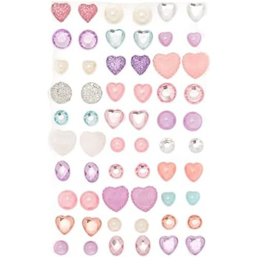 Claire's Stick on Earrings - Girls 3D Sticker Earrings Self-Adhesive Glitter Craft Gem Stickers