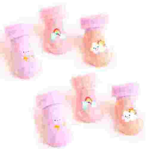 Winter thickened velvet warm newborn socks