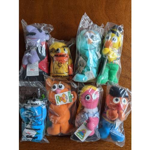 Vintage SEALED Sesame Street Mini Beans YOU CHOOSE
