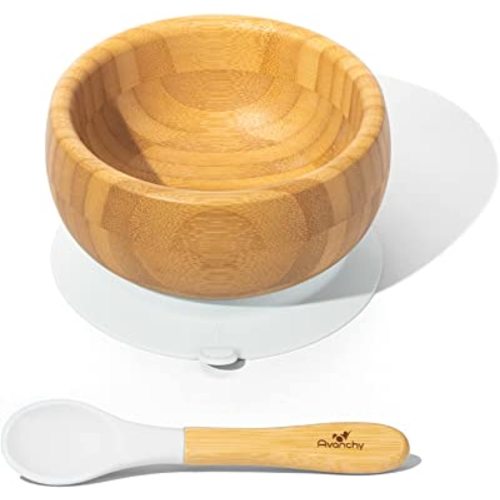 Avanchy | Bamboo Baby Bowl Set (White)