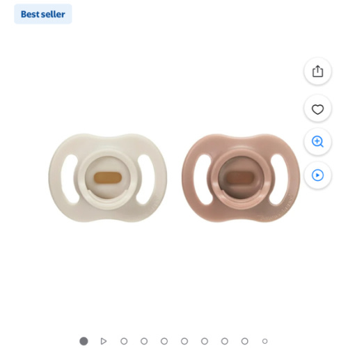 Tommee Tippee Ultra-light StayPut Pacifier, 6-18m, One-Piece Silicone Design, 2 Pack