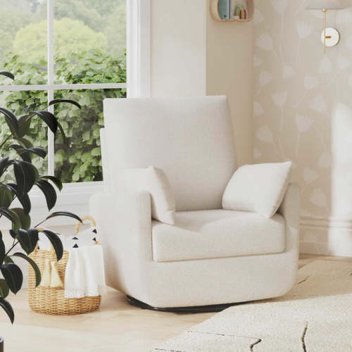 DaVinci Juno Swivel Glider | Ivory Boucle Fabric – DaVinci Baby