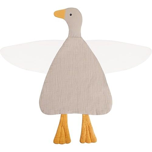 Baby Toys Lovey Blanket Soft Duck Toys for Newborn Essentials 0-6 Months, Sensory Stuffed Animal Security Blanket for Boys and Girls (Duck-Beige)