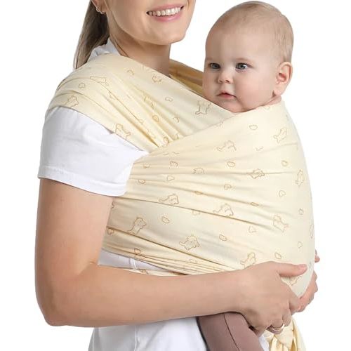 Anecoes Cute Kitten Pattern - Baby Wrap - Soft and Comfortable Baby Wearing Wrap Hands Free Design Infant Sling Carrier for Newborn to Toddler 7-35 lbs