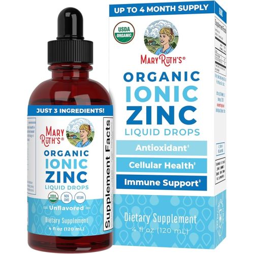 Zinc Supplements for Immune Support | Ionic Zinc for Kids & Adults | Liquid Zinc Supplement | 40 Day Supply | Zinc Sulfate | Skin Care Supplement | Vegan | Gluten Free | Glycerin Based | 4 oz