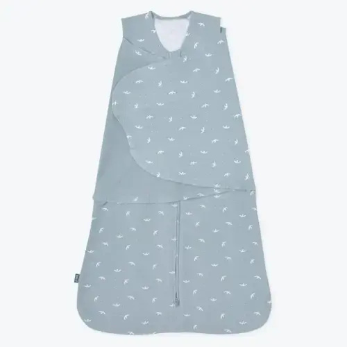 Blue Bird Print Cotton Swaddle (size small)| HALO