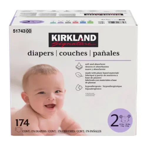 Kirkland Signature Diapers, Sizes 1 - 2