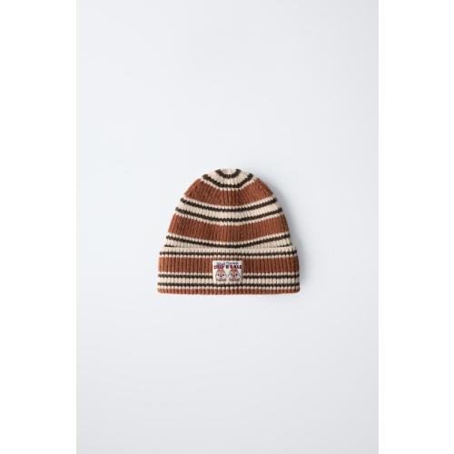CHIP ‘N DALE © DISNEY STRIPED KNIT HAT - Sand | ZARA United State