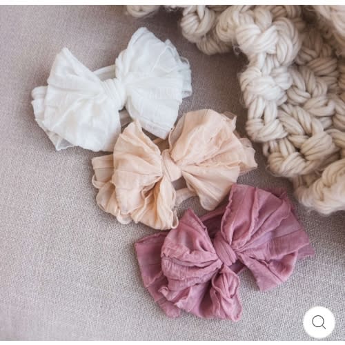 Large Ruffle Knit Bow