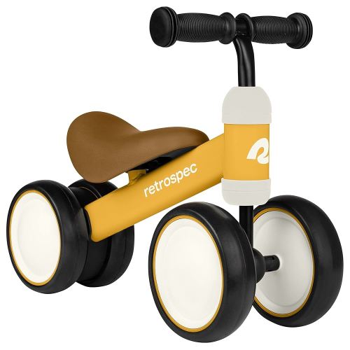 Retrospec Cricket Baby Walker Balance Bike with 4 Wheels for Ages 12-24 Months - Toddler Bicycle Toy for 1 Year Old’s - Ride On Toys for Boys & Girls
