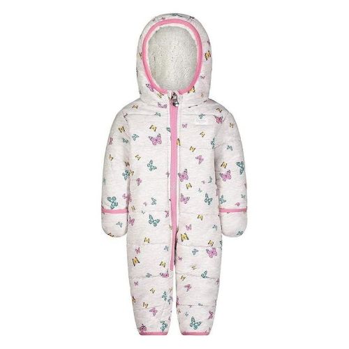 Oshkosh B'gosh Baby Girls Cozy Lining One Piece Pram Suit, White/butterflies, 6/9 Months