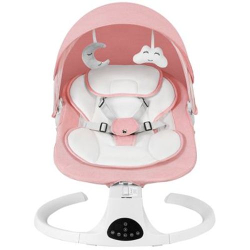 Kmaier Baby Rocker Chair with 3 Modes, Rocker and Stationary Options, Infant Chair with Hanging Toys, Baby Bouncer,Dark Grey